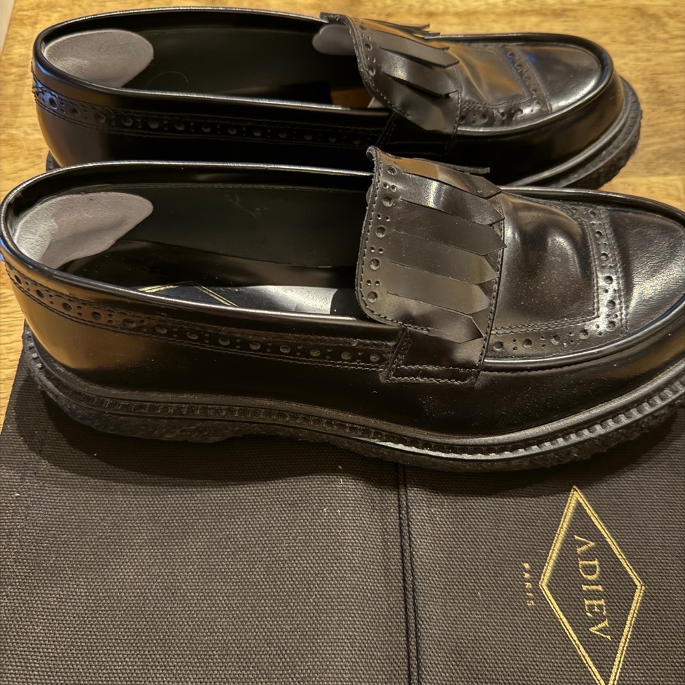 Adiev Women’s Black Leather Loafers